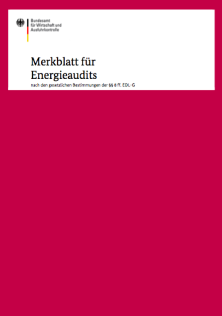 Bild des BAFA Merkblatts fuer Energieaudits im Blog der OmniCert Umweltgutachter Energieauditoren aus Kelheim Regensburg