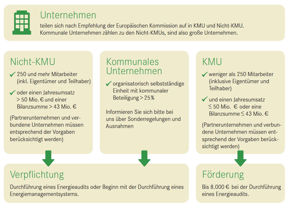 Grafik Einordnung Unternehmen KMU Nicht-KMU